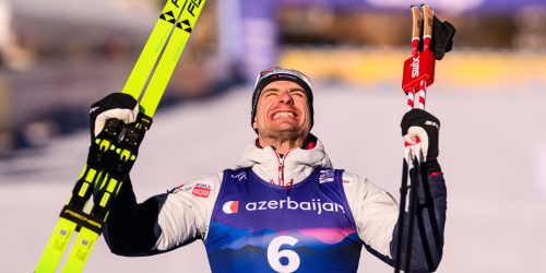TOBLACH,ITALY,31.DEC.25 - NORDIC SKIING, CROSS COUNTRY SKIING - FIS World Cup, Tour de Ski, 5km mass start, free, men. Image shows the rejoicing of Benjamin Moser (AUT). Photo: GEPA pictures/ Bildbyran/ Maxim Thore - ATTENTION - COPYRIGHT FOR AUSTRIAN CLIENTS ONLY