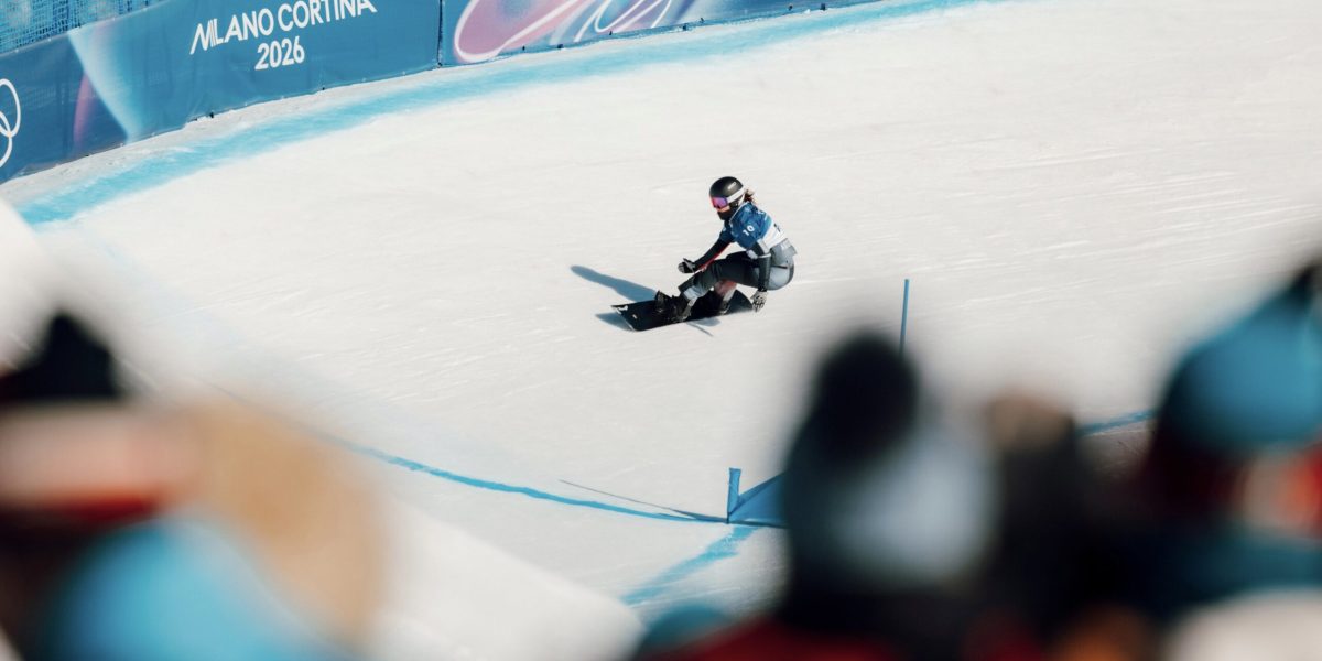LIVIGNO,ITALY,13.FEB.26 - OLYMPICS, SNOWBOARD - Winter Olympic Games Milano Cortina 2026, Snowboard Cross, women, final. Image shows Pia Zerkhold (AUT). Photo: GEPA pictures/ OEOC