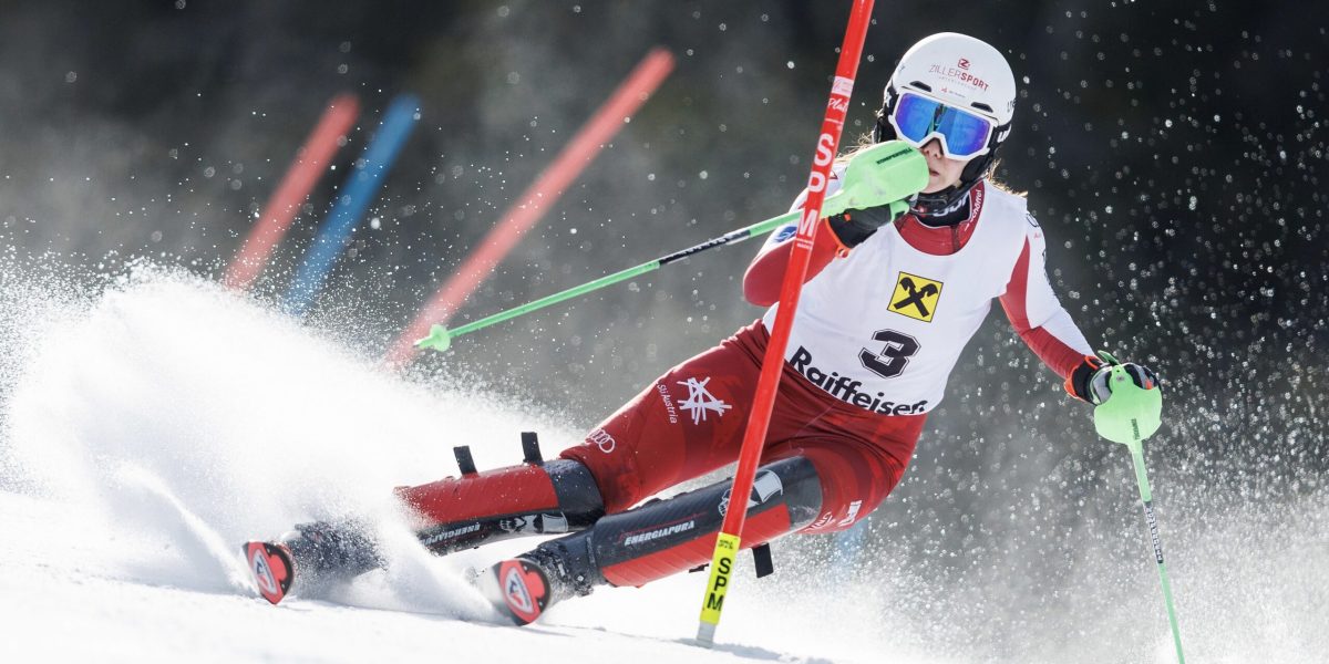 SCHLADMING,AUSTRIA,25.MAR.26 - ALPINE SKIING - FIS European Cup Tech Finals, slalom, ladies. Image shows Natalie Falch (AUT). Photo: GEPA pictures/ Harald Steiner