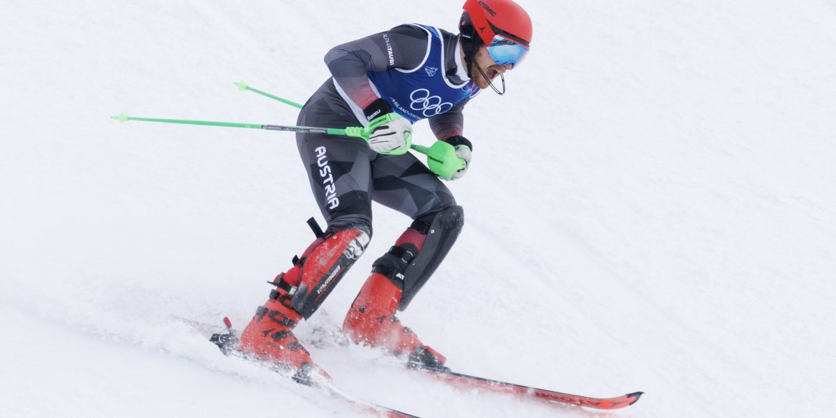 BORMIO,ITALY,16.FEB.26 - OLYMPICS, ALPINE SKIING - Winter Olympic Games Milano Cortina 2026, slalom, men. Image shows Fabio Gstrein (AUT). Photo: GEPA pictures/ Harald Steiner