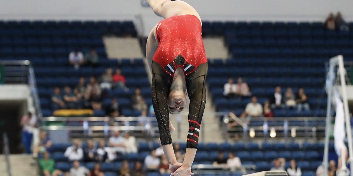 MINSK,BELARUS,27.JUN.19 - OLYMPICS - European Games Minsk 2019, artistic gymnastics, women. Image shows Bianca Frysak (AUT). Photo: GEPA pictures/ Christian Walgram