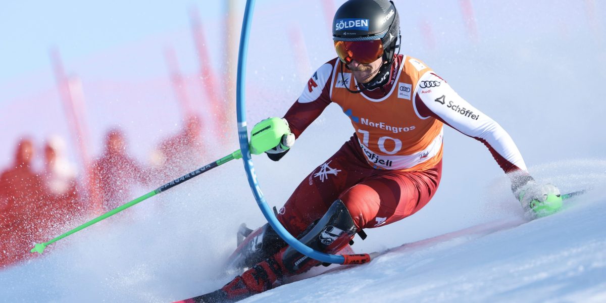ALPINE SKIING – FIS WC Hafjell HAFJELL,NORWAY,16.MAR.25 - ALPINE SKIING - FIS World Cup, slalom, men. Image shows Fabio Gstrein (AUT). Photo: GEPA pictures/ Wolfgang Grebien