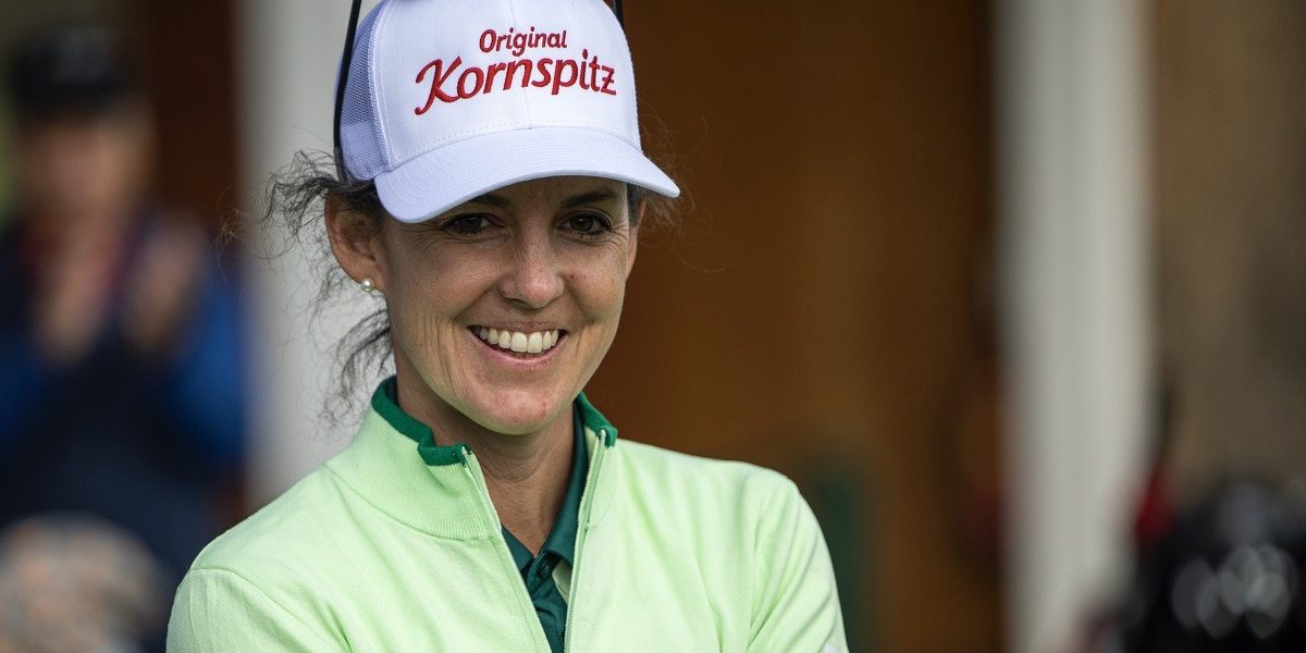 GOEDERSDORF,AUSTRIA,11.APR.23 - GOLF - 6-hole course GC Schloss Finkenstein, opening. Image shows Christine Wolf (AUT). Photo: GEPA pictures/ Wolfgang Jannach