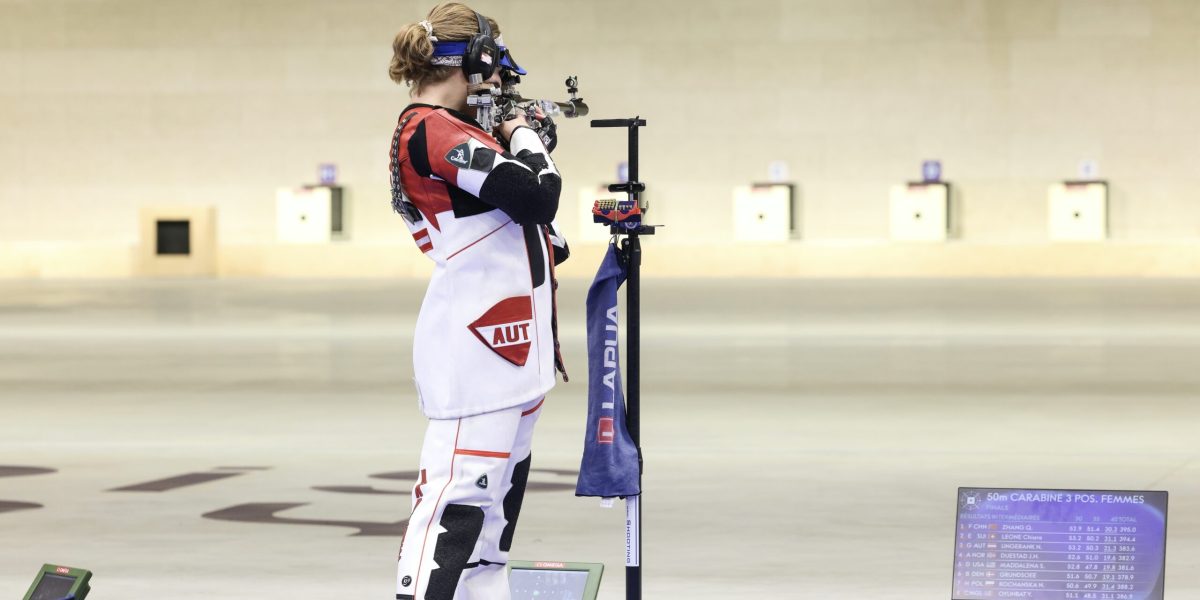 OLYMPICS – Olympic Summer Games 2024 CHATEAUROUX,FRANCE,02.AUG.24 - OLYMPICS, SHOOTING - Olympic Summer Games Paris 2024, 50m, Rifle, 3 positions, women. Image shows Nadine Ungerank (AUT). Photo: GEPA pictures/ Armin Rauthner