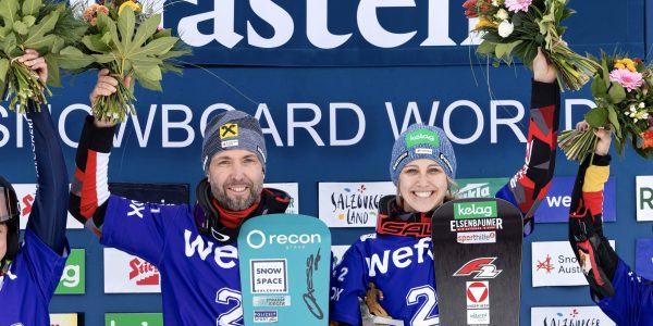 FIS Snowboard World Cup - Bad Gastein AUT - Snowboard Parallel Team Event - Team Austria 1 (PROMMEGGER Andreas and SCHOEFFMANN Sabine) © Miha Matavz/FIS