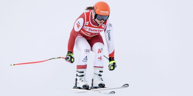 ALPINE SKIING – FIS WC St. Moritz SANKT MORITZ,SWITZERLAND,11.DEC.25 - ALPINE SKIING - FIS World Cup, downhill, training, ladies. Image shows Leonie Zegg (AUT). Photo: GEPA pictures/ Matthias Hauer
