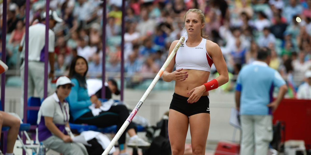 European Games Baku BAKU,AZERBAIJAN,21.JUN.15 - European Games Baku,athletics pole vault. Image shows Kira Gruenberg (AUT). Photo: GEPA pictures/ Martin Hoermandinger