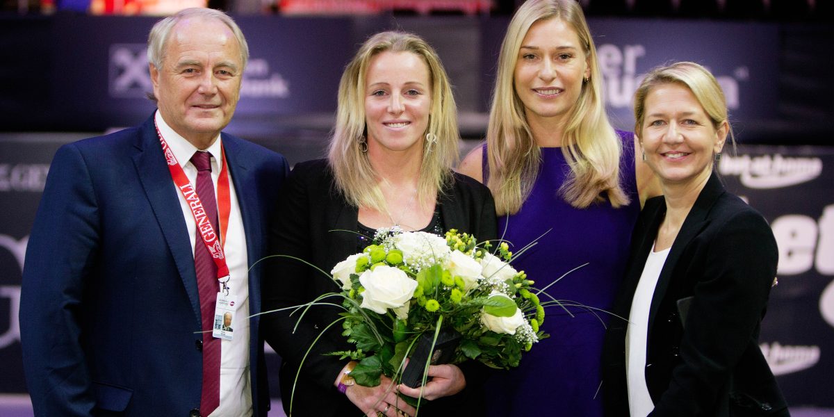 Robert Gross (OÖTV), Patricia Mayr-Achleitner (AUT), Barbara Schett-Eagle und Sandra Reichel. Photo: GEPA pictures/ Matthias Hauer