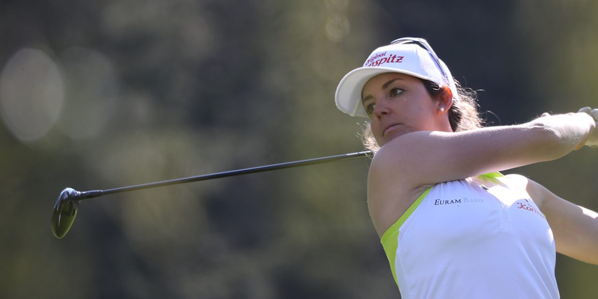GOLF – photo shooting with Christine Wolf IGLS,AUSTRIA,18.APR.19 - GOLF - photo shooting with Christine Wolf. Image shows Christine Wolf (AUT). Photo: GEPA pictures/ Andreas Pranter