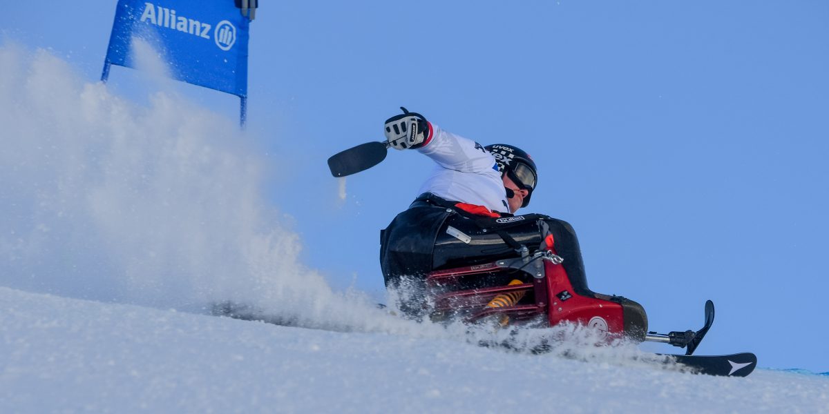 DISABLED SPORTS – Para Ski WC Kuehtai KUEHTAI,AUSTRIA,19.DEC.17 - DISABLED SPORTS, ALPINE SKIING - World Cup, giant slalom. Image shows Claudia Loesch (AUT). Photo: GEPA pictures/ Oliver Lerch