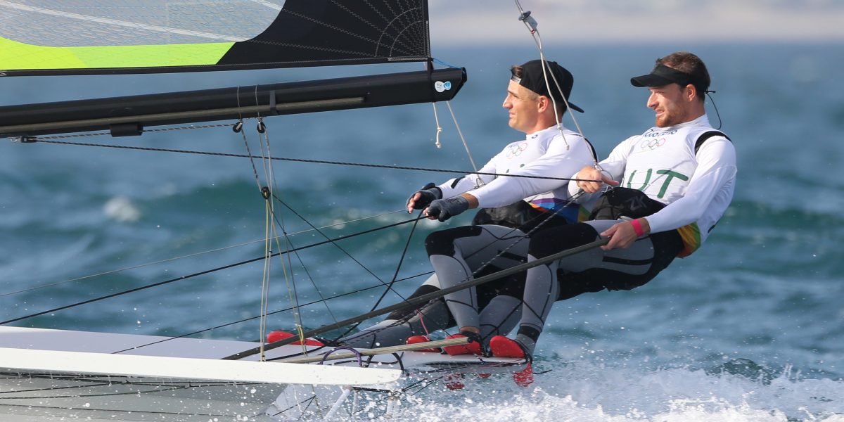OLYMPICS – Olympic Summer Games 2016 RIO DE JANEIRO,BRAZIL,15.AUG.16 - OLYMPICS, SAILING - Olympic Summer Games Rio 2016, 49er, men. Image shows Nikolaus Resch and Nico Delle-Karth (AUT). Photo: GEPA pictures/ Mathias Mandl