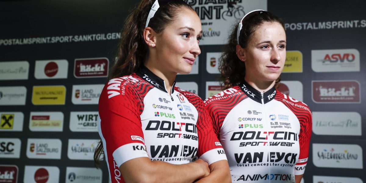 CYCLING – Austrian Time Trial Series ABTENAU,AUSTRIA,28.JUL.20 - CYCLING - Austrian Time Trial Series. Image shows the winner Kathrin Schweinberger and Christina Schweinberger (AUT) Photo: GEPA pictures/ Jasmin Walter