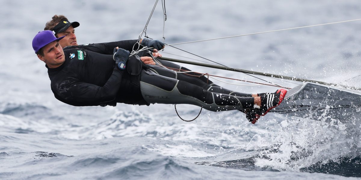SAILING – ISAF WC Hyeres HYERES,FRANCE,30.APR.16 - SAILING - ISAF World Cup, 49er, men. Image shows Niko Resch and Nico Delle Karth (AUT). Photo: GEPA pictures/ Mathias Mandl